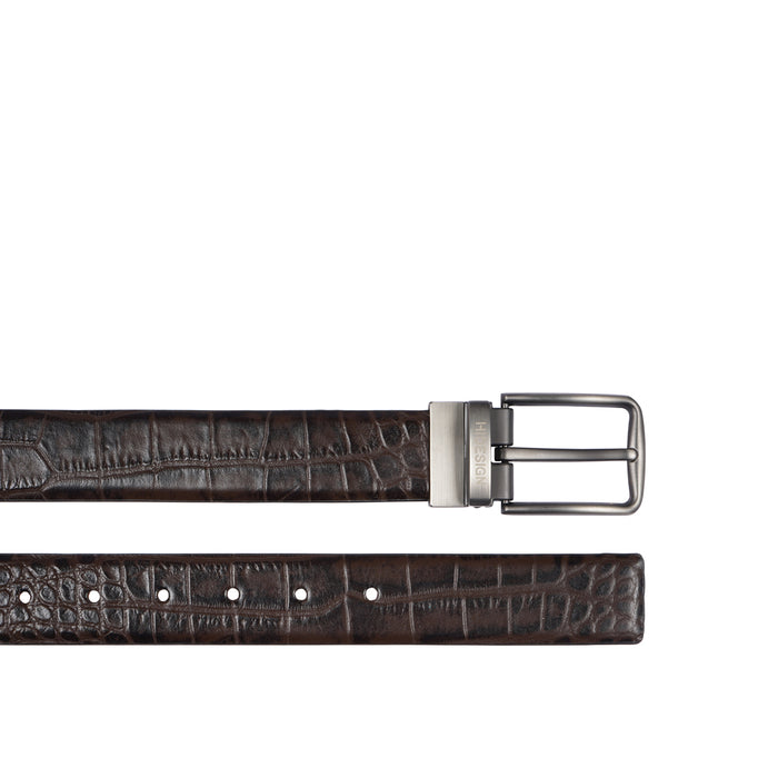 Thiago Emmanuel Men's Brown Reversible Leather Belt