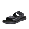 Tibet Men's Black Leather Sandals