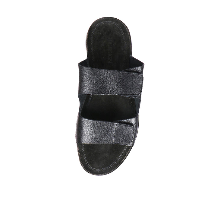 Tibet Men's Black Leather Sandals