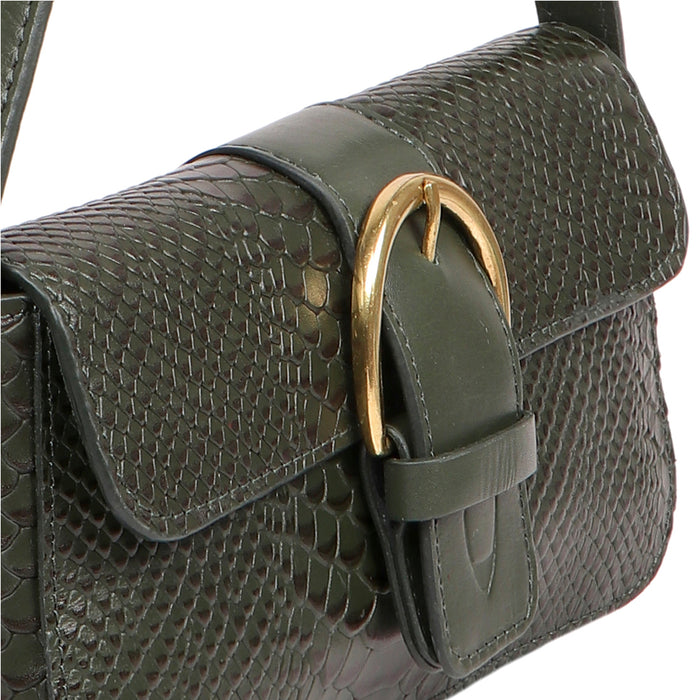 Tijiuana 05 Green Leather Baguette