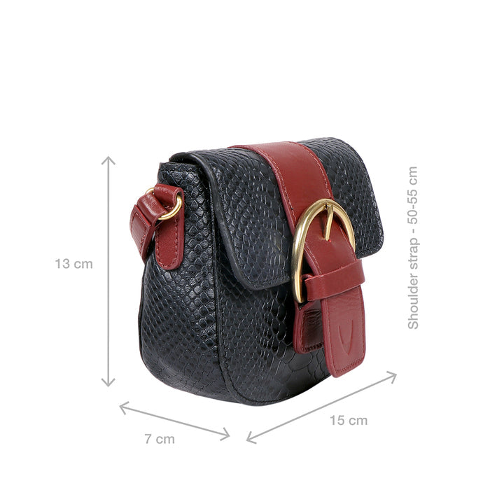 Tijuana 01 Blue Leather Sling Bag