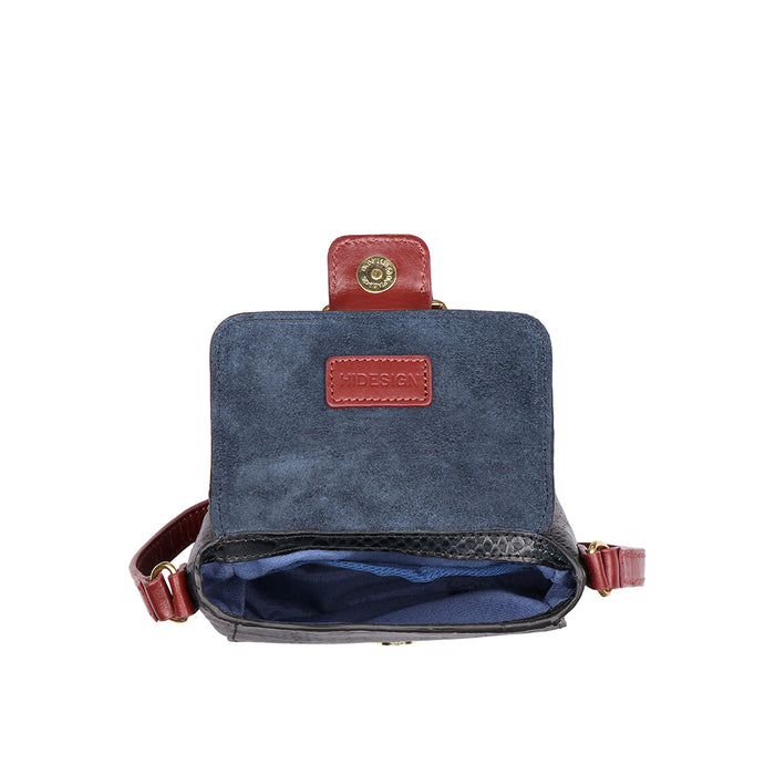 Tijuana 01 Blue Leather Sling Bag