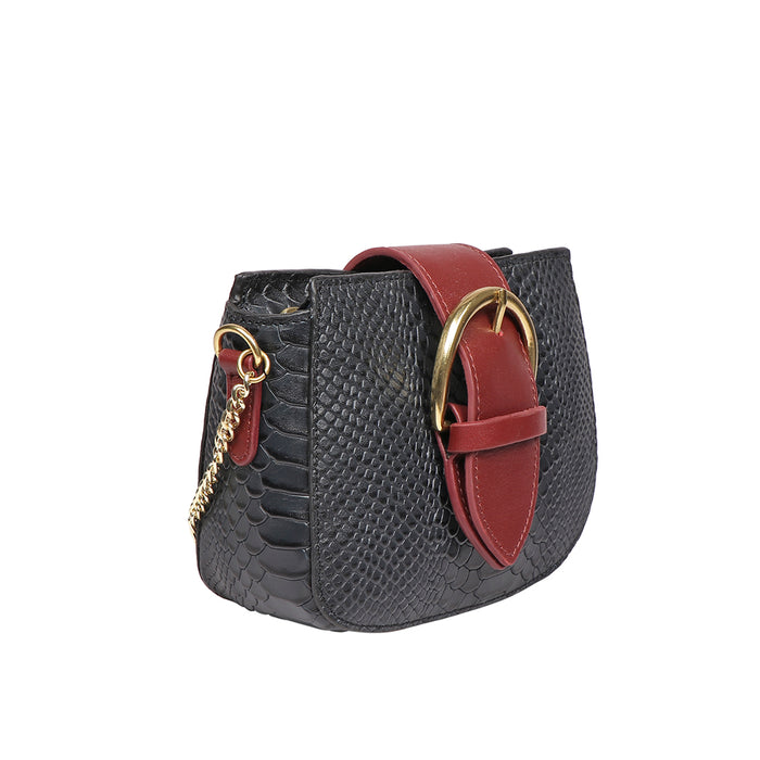 Tijuana 02 Blue Leather Sling Bag