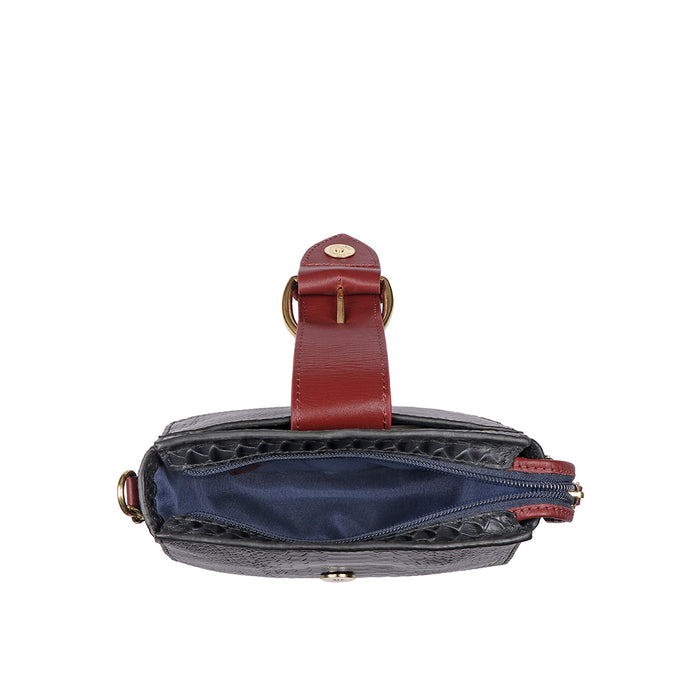 Tijuana 02 Blue Leather Sling Bag
