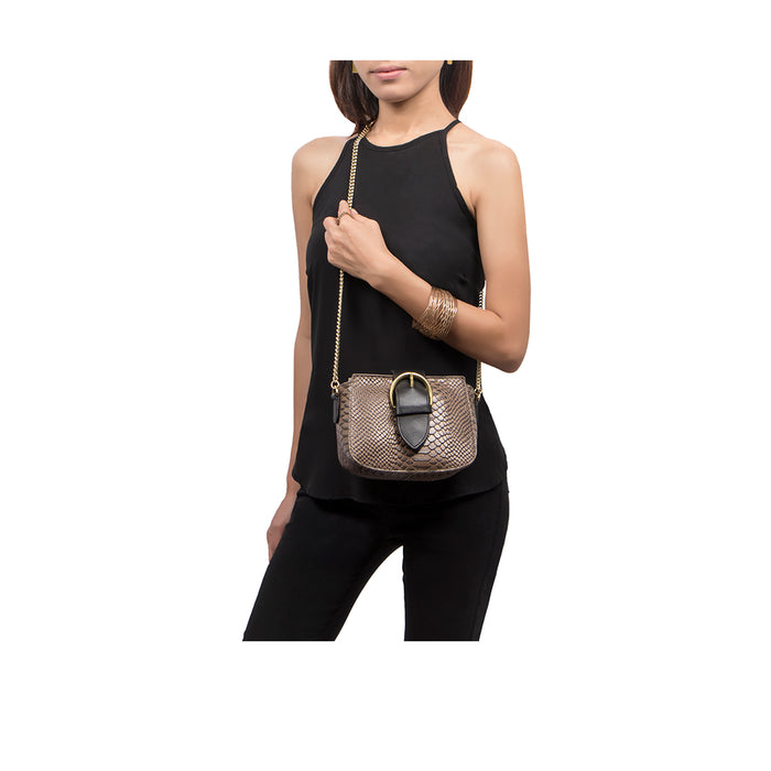 Tijuana 02 Grey Leather Sling Bag