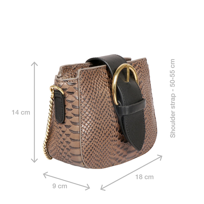 Tijuana 02 Grey Leather Sling Bag