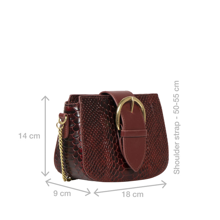Tijuana 02 Marsala Leather Sling Bag