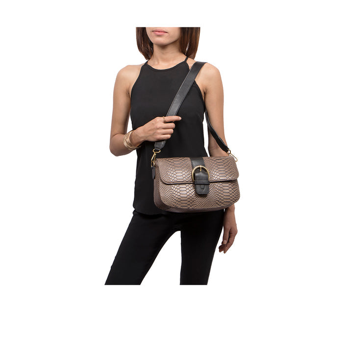 Tijuana 04 Grey Leather Baguette