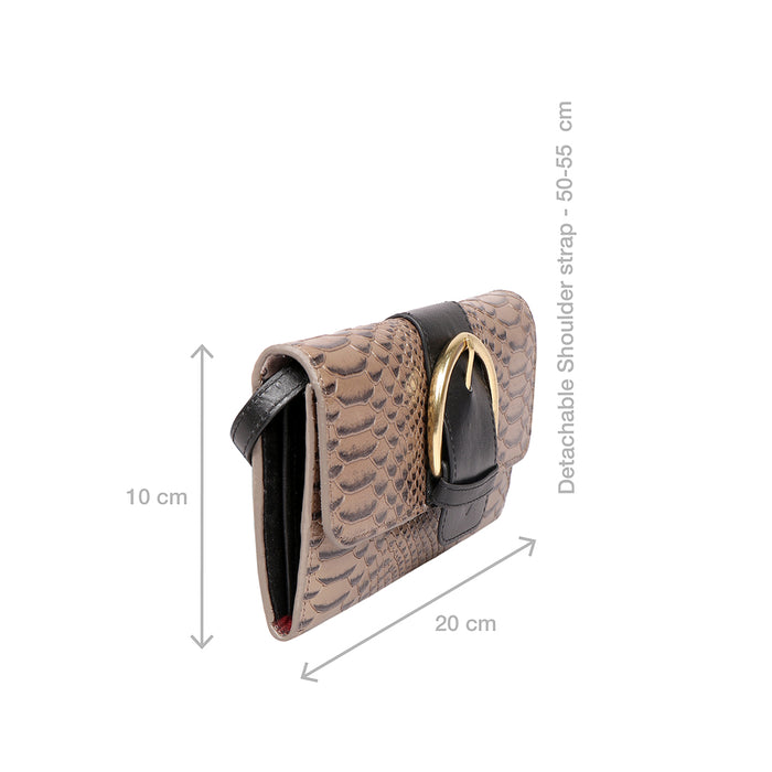 Tijuana W1 Grey Leather Sling Wallet