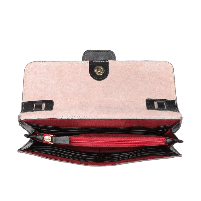 Tijuana W1 Grey Leather Sling Wallet