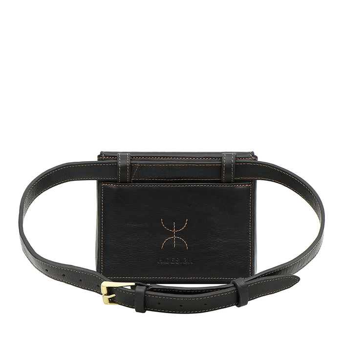 Timbuktoo - 01 Black Leather  Belt Bag