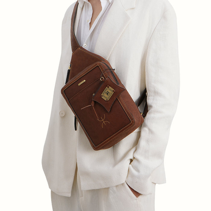 Timbuktoo - 02 Brown Leather  Crossbody