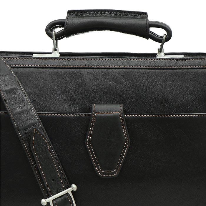 Timbuktoo - 03 Black Leather  Briefcase