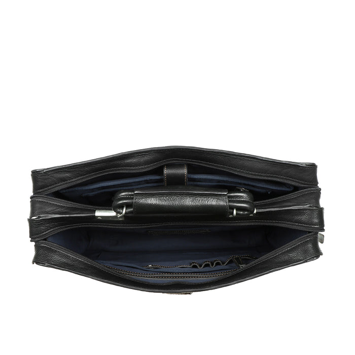 Timbuktoo - 03 Black Leather  Briefcase