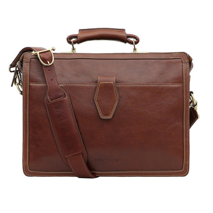 Timbuktoo - 03 Tan Leather  Briefcase