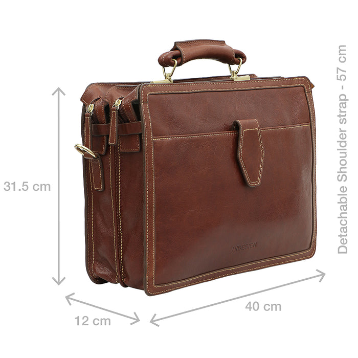 Timbuktoo - 03 Tan Leather  Briefcase