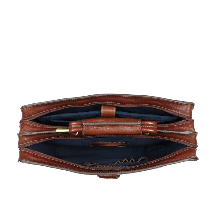 Timbuktoo - 03 Tan Leather  Briefcase