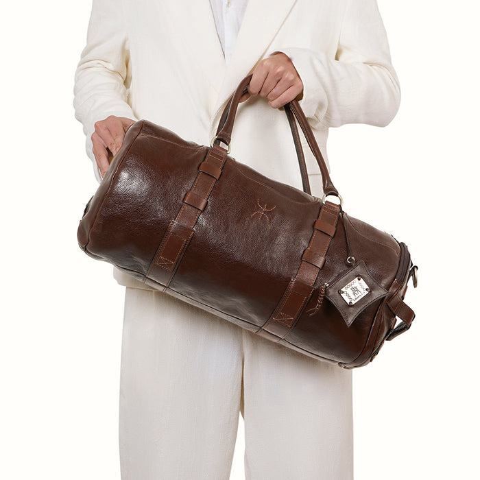 Timbuktoo - 04 Brown Leather Duffle Bag