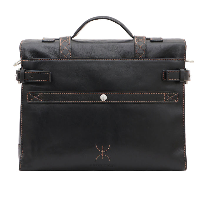 Timbuktoo - 05 Black Leather  Briefcase