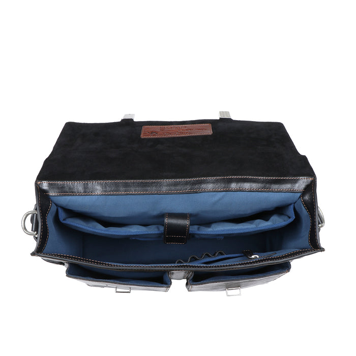 Timbuktoo - 05 Black Leather  Briefcase