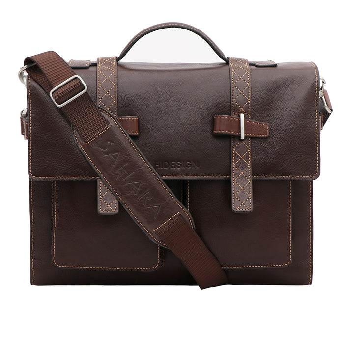 Timbuktoo - 05 Brown Leather  Briefcase