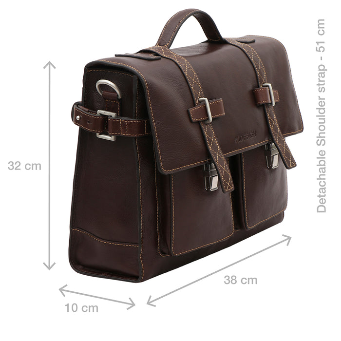 Timbuktoo - 05 Brown Leather  Briefcase
