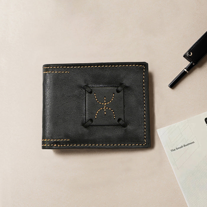 Timbuktoo - W3 Black Leather Bi-Fold Wallet