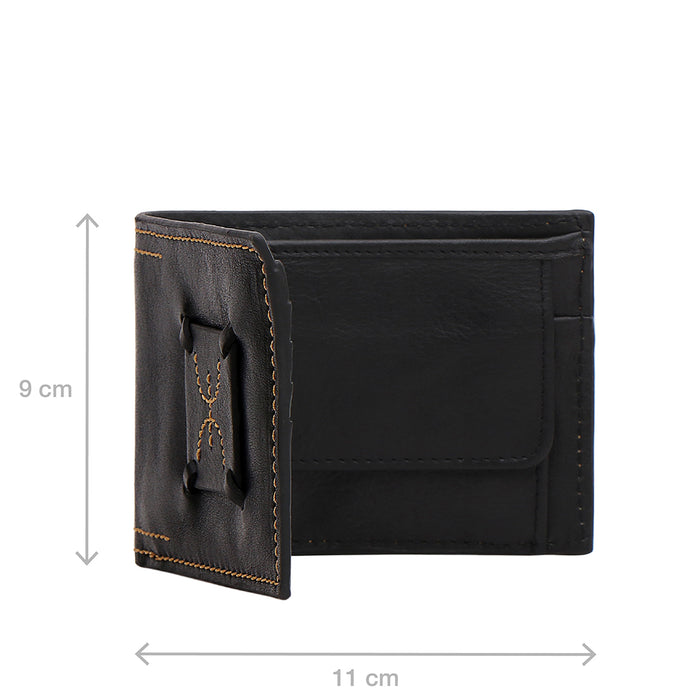 Timbuktoo - W3 Black Leather Bi-Fold Wallet