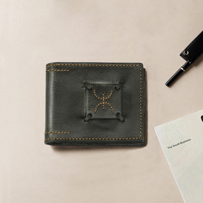 Timbuktoo - W4 Olive Leather Bi-Fold Wallet