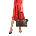 Times Square 01 Brown Leather Tote Bag