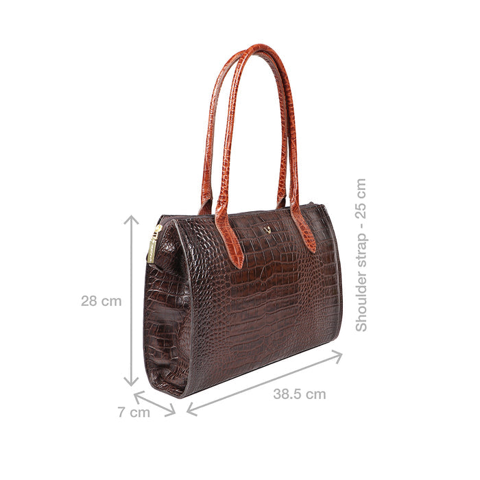 Times Square 01 Brown Leather Tote Bag