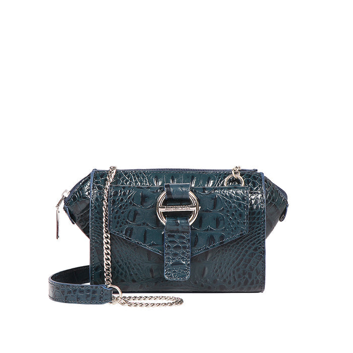 Times Square 02 Blue Leather Sling Bag