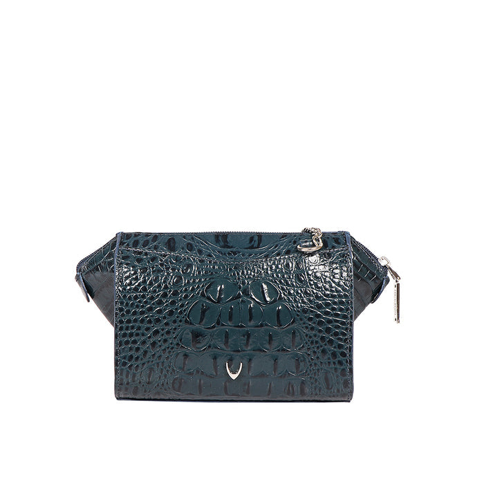 Times Square 02 Blue Leather Sling Bag