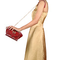 Times Square 02 Red Leather Sling Bag