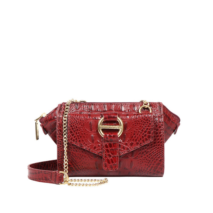 Times Square 02 Red Leather Sling Bag