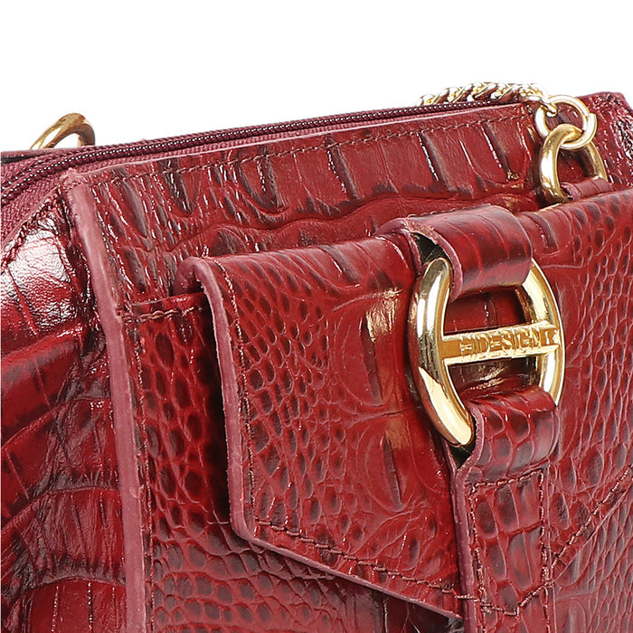 Times Square 02 Red Leather Sling Bag