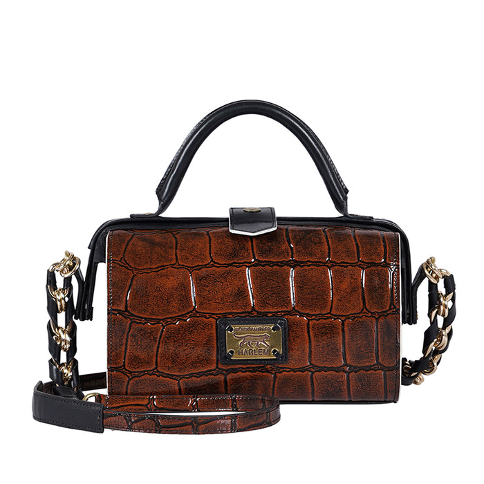 Tina Turner 01 Brown Leather Bowling Bag