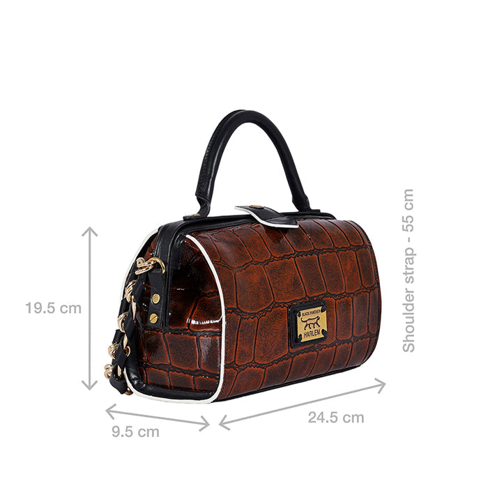 Tina Turner 01 Brown Leather Bowling Bag