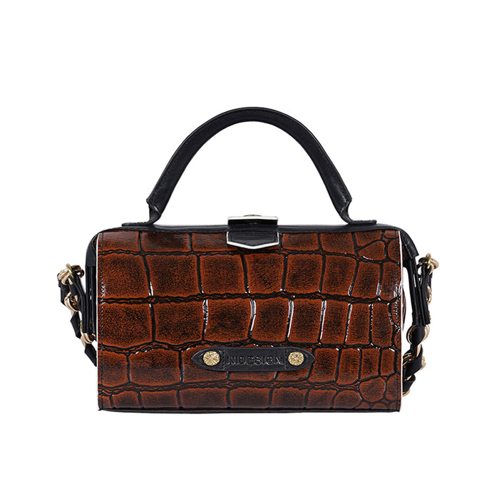 Tina Turner 01 Brown Leather Bowling Bag