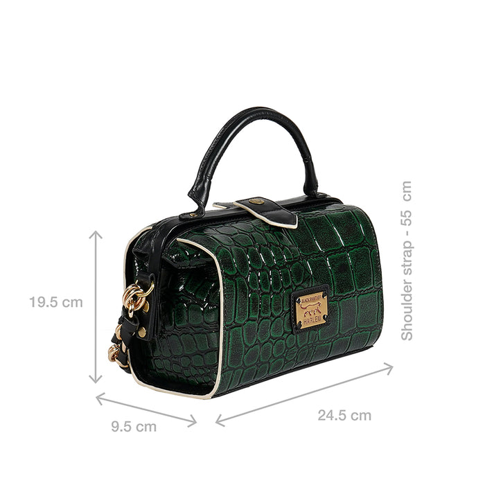 Tina Turner 01 Green Leather Bowling Bag