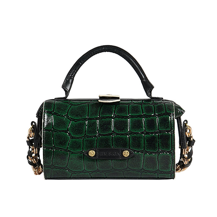 Tina Turner 01 Green Leather Bowling Bag