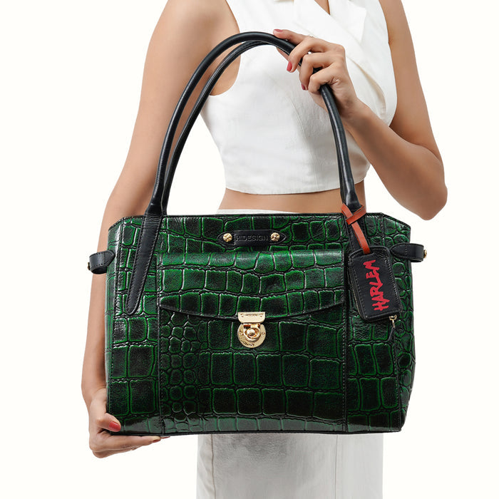 Tina Turner 03 Green Leather Shoulder Bag