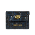 Tina Turner W1 Blue Leather Trifold Wallet