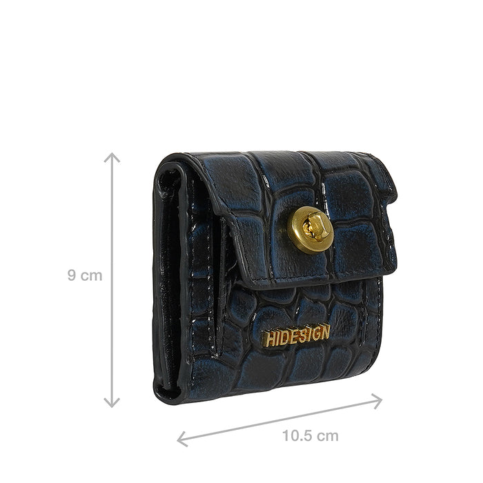Tina Turner W1 Blue Leather Trifold Wallet