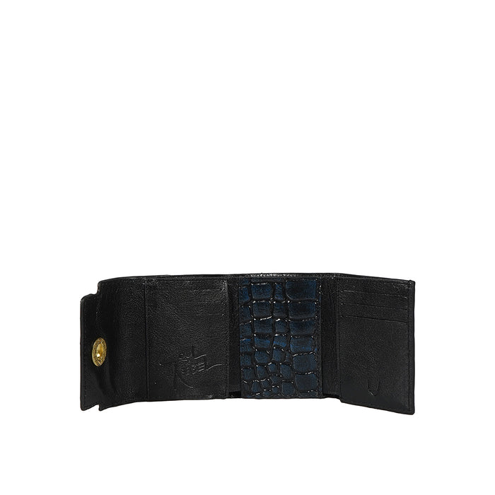 Tina Turner W1 Blue Leather Trifold Wallet