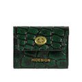 Tina Turner W1 Green Leather Trifold Wallet