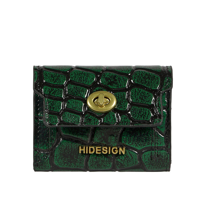 Tina Turner W1 Green Leather Trifold Wallet
