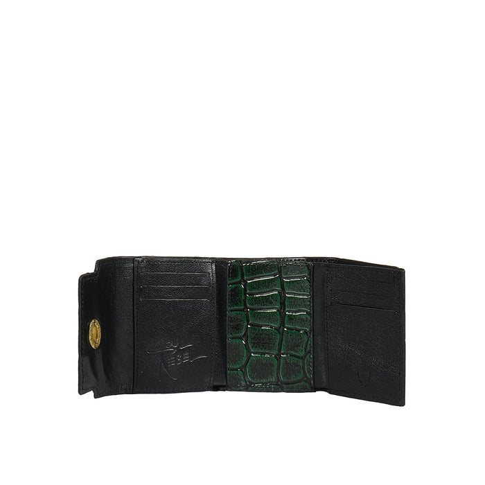 Tina Turner W1 Green Leather Trifold Wallet