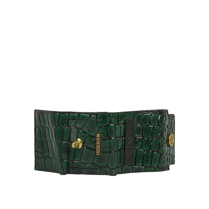 Tina Turner W1 Green Leather Trifold Wallet