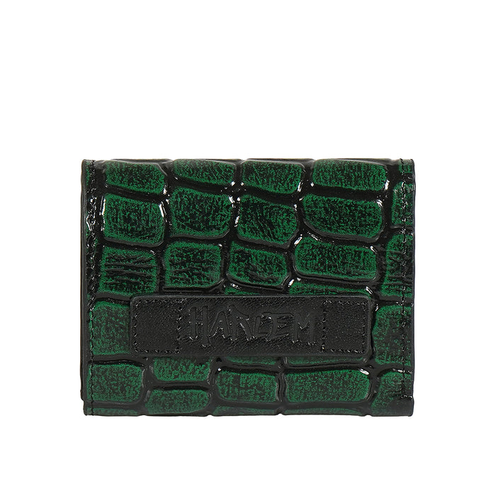 Tina Turner W1 Green Leather Trifold Wallet